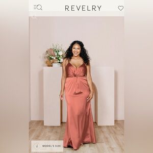 Revelry Giada Satin Bridesmaid Dress